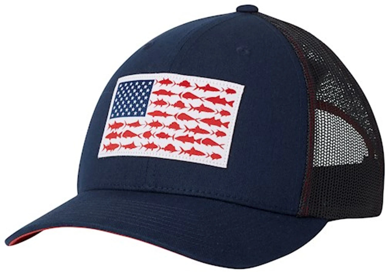 Columbia PFG Mesh Snap Back Fish Flag Ball Cap 4 Columbia PFG Mesh Snap Back Fish Flag Ball Cap - Image 3