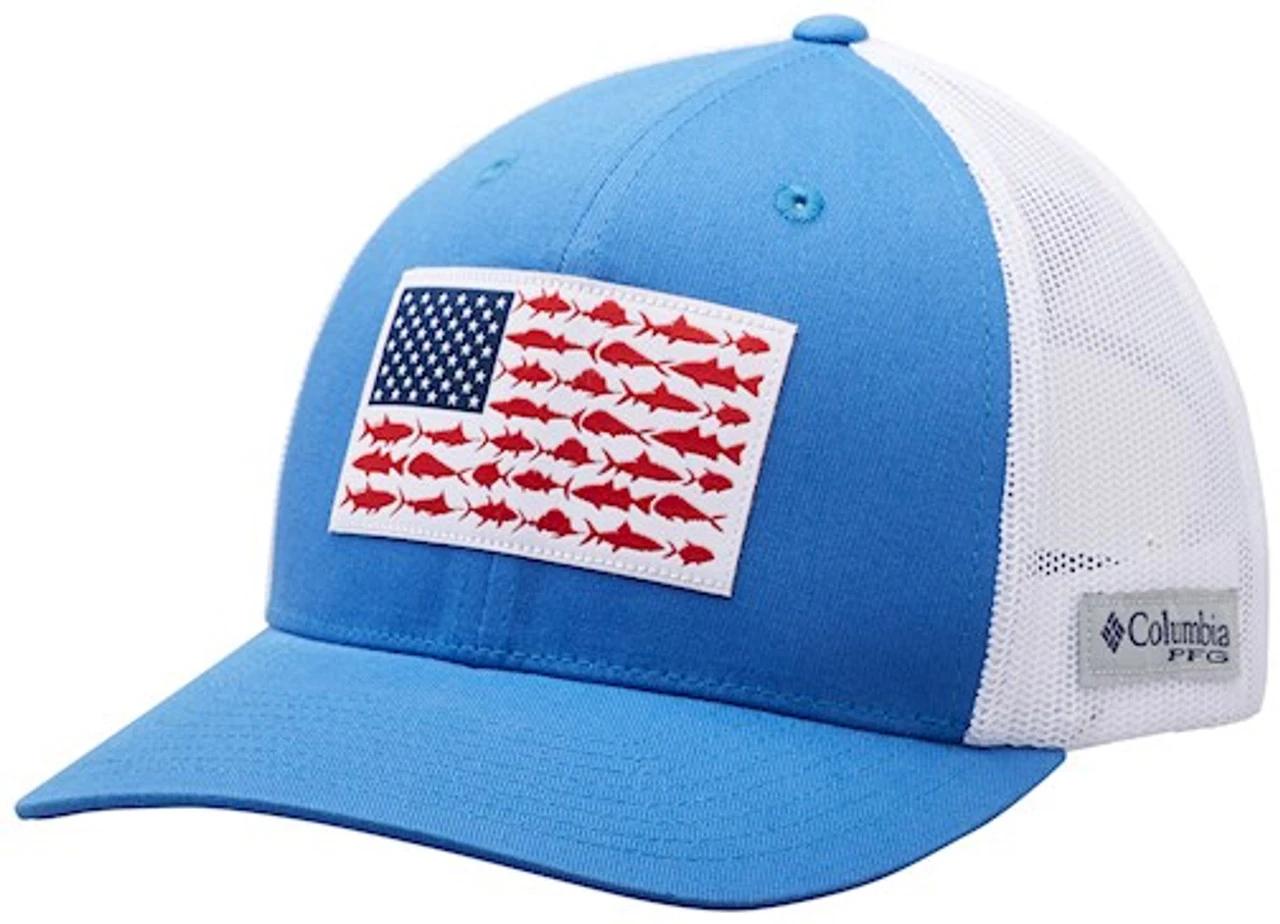 Columbia PFG Mesh Snap Back Fish Flag Ball Cap 5 Columbia PFG Mesh Snap Back Fish Flag Ball Cap - Image 4