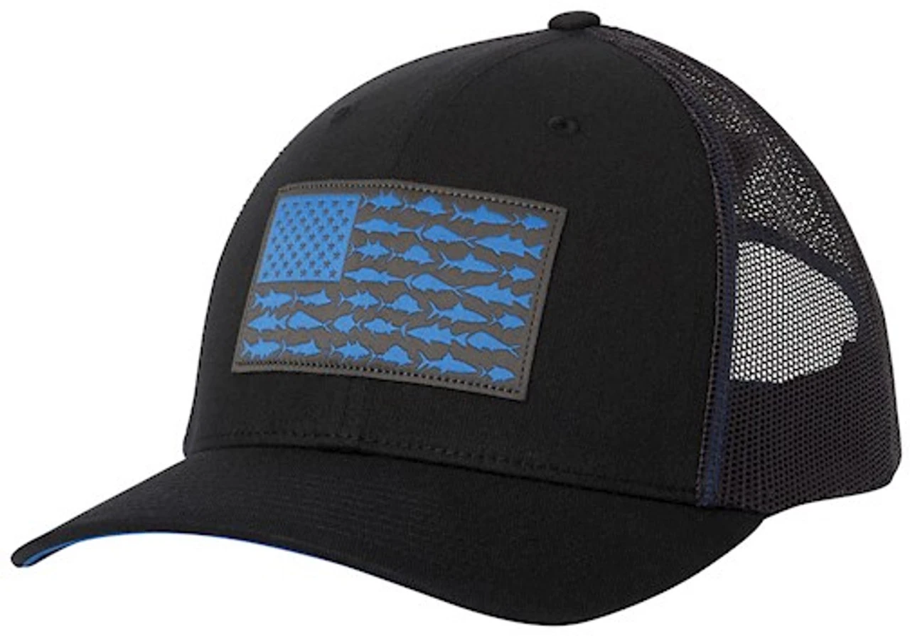 Columbia PFG Mesh Snap Back Fish Flag Ball Cap 2 Columbia PFG Mesh Snap Back Fish Flag Ball Cap