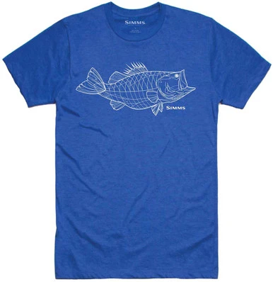 Simms Bass Line T-Shirt - Royal Heather - Large 3 Simms Bass Line T-Shirt - Royal Heather - Large